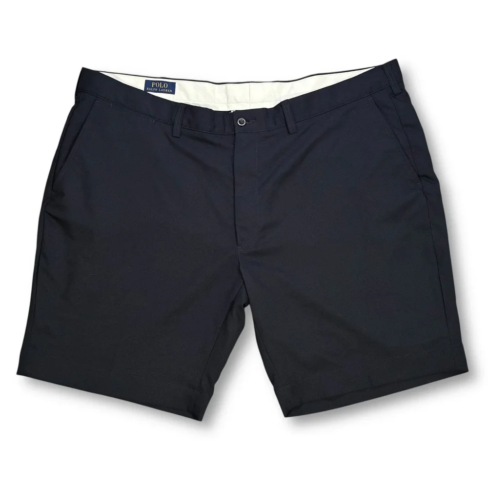 Polo Ralph Lauren Men's Navy Chino‎ Shorts Size 42 Flat Front Casual Golf